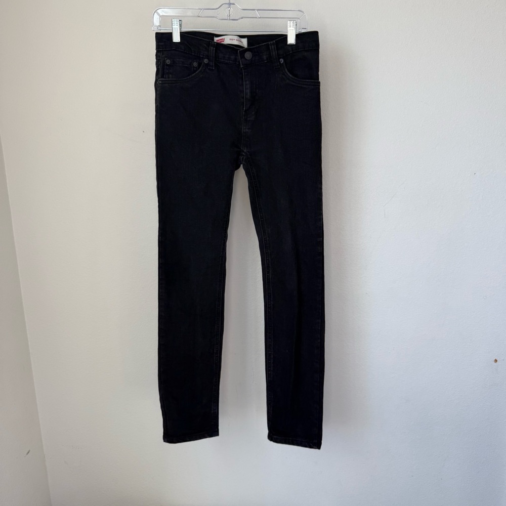 Levi's 510 Skinny Jeans Youth 16 Regular (28x30)‎ Black Denim Stretch